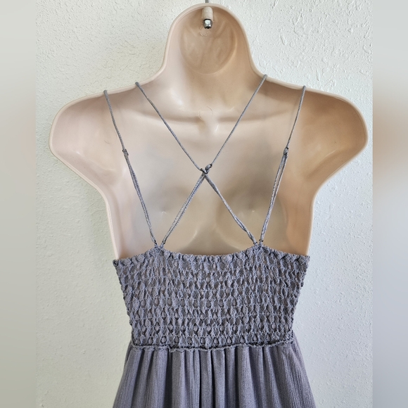 Free People Adella Maxi Lace Slip Dress In Lavender Sz Large - Picture 8 of 12